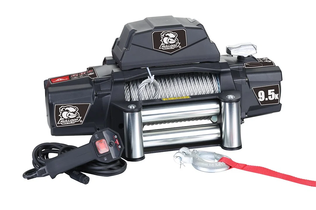 10065 – BULLDOG WINC Winch, Vehicle Mounted Trailer Winch 12 Volt Electric 5.5 Horse Power 9500 Pound Line Pull Capac...